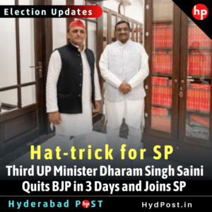 Read more about the article Hat-trick for SP, Third UP Minister Dharam Singh Saini Quits BJP in 3 Days and Joins SP