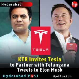 Read more about the article KTR Invites Tesla to Partner with Telangana, Tweets to Elon Musk