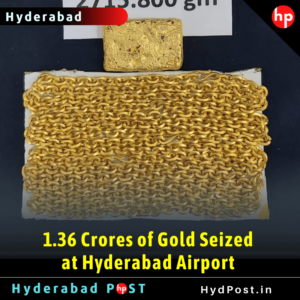 Read more about the article 1.36 Crores of Gold Seized at Hyderabad Airport