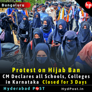 Read more about the article Protest on Hijab Ban, CM Declares all Schools And Colleges In Karnataka Closed for 3 Days