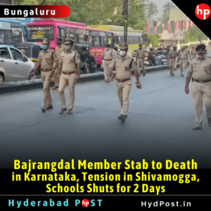 Read more about the article Bajrangdal Member Stab to Death in Karnataka, Tension in Shivamogga, Schools Shuts for 2 Days