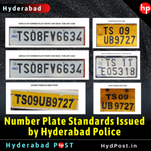 Read more about the article Number Plate Standards Issued by Hyderabad Police