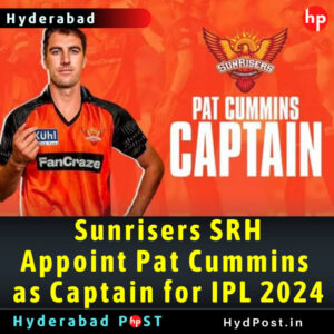 Read more about the article Sunrisers Hyderabad appoint Pat Cummins as Captain for IPL 2024