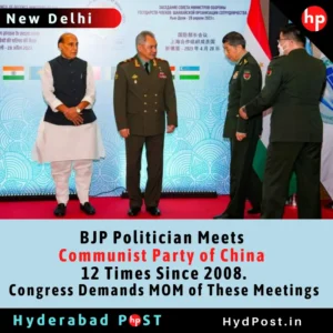Read more about the article BJP Politician Meets Communist Party of China 12 Times Since 2008, Congress Demands MOM of These Meetings