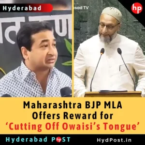 Read more about the article Maharashtra BJP MLA Offers Reward for ‘Cutting Off Owaisi’s Tongue’