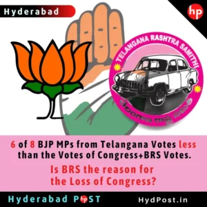 Read more about the article 6 of 8 BJP MPs from Telangana Votes Lesser than the Votes of Congress + BRS Votes.