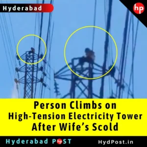 Read more about the article Person Climbs on High-Tension Electricity Tower After Wife’s Scold