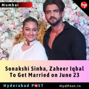 Read more about the article Sonakshi Sinha, Zaheer Iqbal To Get Married On June 23: Report