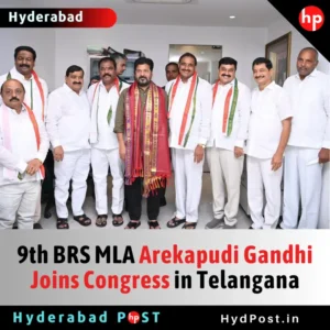 Read more about the article 9th BRS MLA Arekapudi Gandhi Joins Congress in Telangana