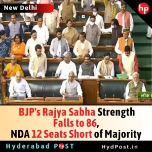 Read more about the article  BJP’s Rajya Sabha Strength Falls to 86, NDA 12 Seats Short of Majority