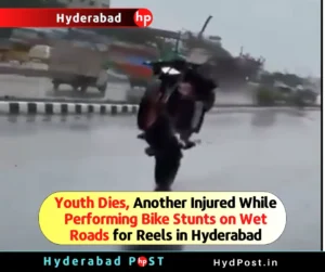 Read more about the article Youth Dies, Another Injured While Performing Bike Stunts on Wet Roads for Reels in Hyderabad