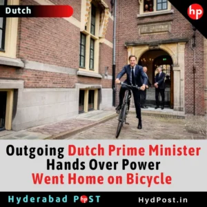Read more about the article Outgoing Dutch PM Hands Over Power, Went Home on Bicycle