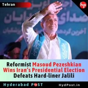 Read more about the article Reformist Masoud Pezeshkian Wins Iran’s Presidential Election, Defeats Hard-liner Jalili