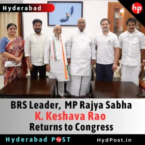 Read more about the article BRS Leader, MP Rajya Sabha, K. Keshava Rao Returns to Congress