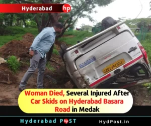 Read more about the article Woman Died, Several Injured After Car Skids on Hyderabad Basara Road in Medak