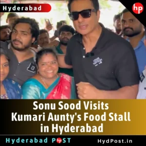 Read more about the article Sonu Sood Visits Kumari Aunty’s Food Stall in Hyderabad