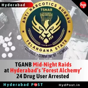 Read more about the article TGANB Mid-Night Raids at Hyderabad’s ‘Forest Alchemy’: 24 Drug User Arrested