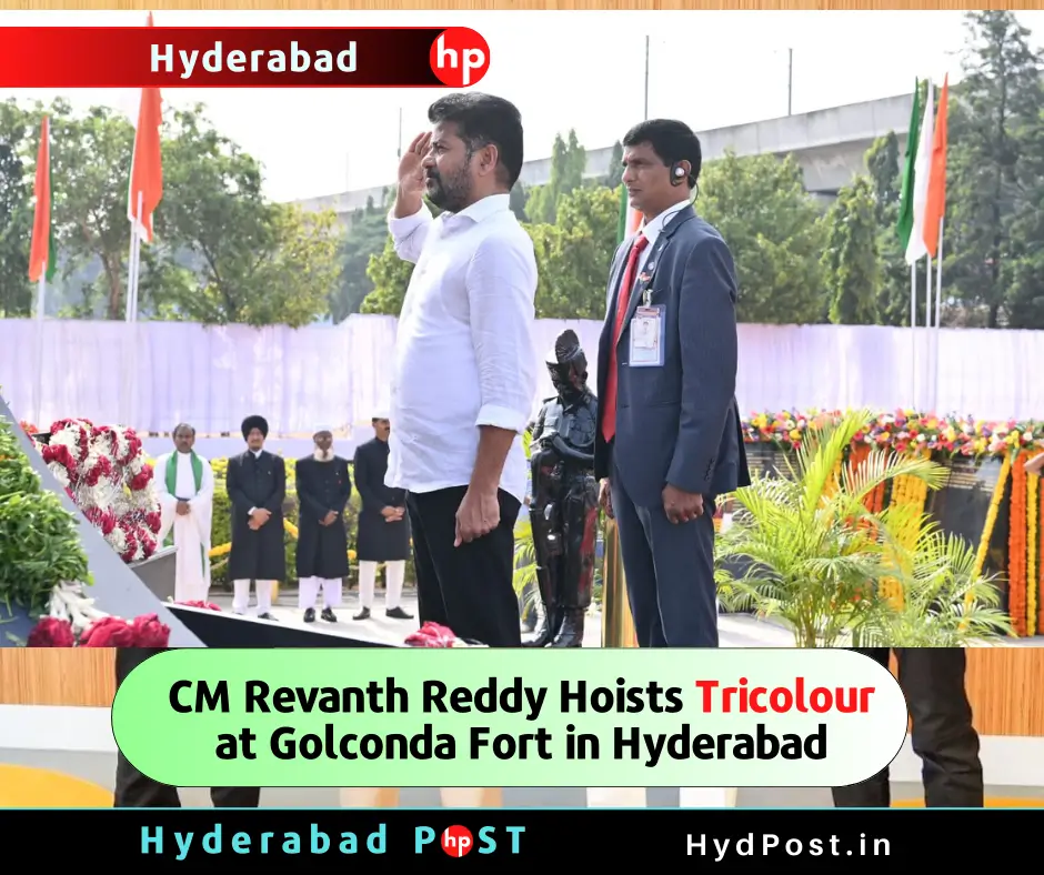 CM Revanth Reddy Hoists Tricolour at Golconda Fort in Hyderabad