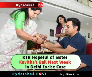 Read more about the article KTR Hopeful of Sister Kavitha’s Bail Next Week in Delhi Excise Case