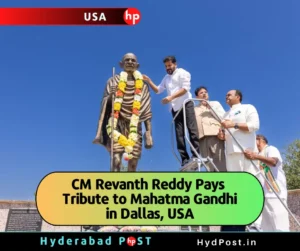 Read more about the article CM Revanth Reddy Pays Tribute to Mahatma Gandhi in Dallas, USA