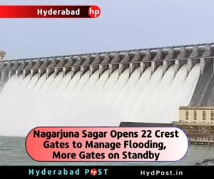 Read more about the article Nagarjuna Sagar Opens 22 Crest Gates to Manage Flooding, More Gates on Standby