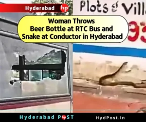 Read more about the article Woman Throws Beer Bottle at RTC Bus and Snake at Conductor in Hyderabad