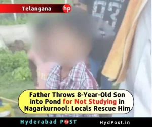 Read more about the article Father Throws 8-Year-Old Son into Pond for Not Studying in Nagarkurnool: Locals Rescue Him