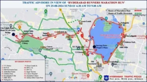 Read more about the article Traffic Advisory for Hyderabad Marathon – August 25, 2024