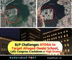 Read more about the article BJP Challenges HYDRA to Target Alleged Owaisi School, Calls Congress Crackdown a ‘High Drama’