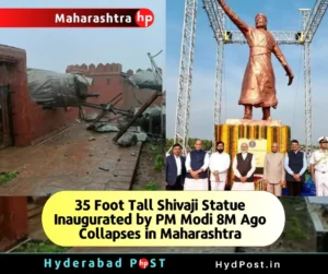 Read more about the article 35 Foot Tall Shivaji Statue Inaugurated by PM Modi 8M Ago Collapses in Maharashtra