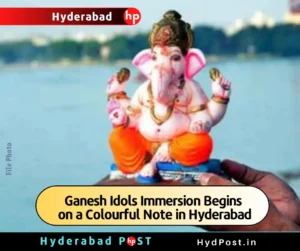 Read more about the article Ganesh Idols Immersion Begins on a Colourful Note in Hyderabad