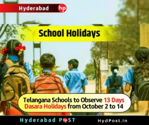 Read more about the article Telangana Schools to Observe 13 Days Dasara Holidays from October 2 to 14