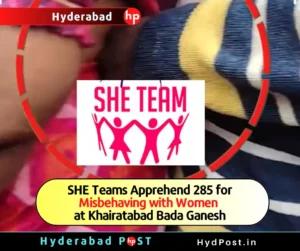 Read more about the article SHE Teams Apprehend 285 for Misbehaving with Women at Khairatabad Bada Ganesh