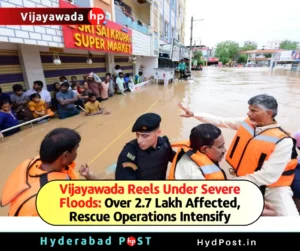 Read more about the article Vijayawada Reels Under Severe Floods: Over 2.7 Lakh Affected, Rescue Operations Intensify