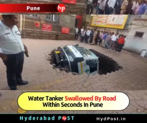 Read more about the article Water Tanker Swallowed By Road Within Seconds In Pune