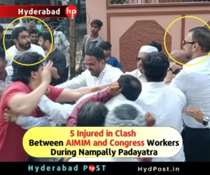 Read more about the article AIMIM and Congress Workers Clash During Nampally Padayatra, 5 Injured