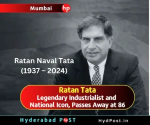 Read more about the article Ratan Tata, Legendary Industrialist and National Icon, Passes Away at 86