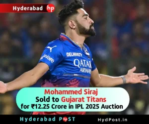 Read more about the article Mohammed Siraj Sold to Gujarat Titans for ₹12.25 Crore in IPL 2025 Auction