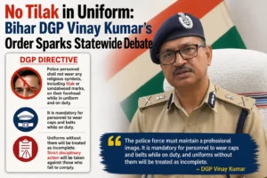 Read more about the article No Tilak, Religious Symbols in Uniform: Bihar DGP Vinay Kumar’s Order
