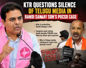 Read more about the article KTR Questions Silence of Telugu Media in Bandi Sanjay Son’s POCSO Case