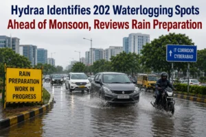 Read more about the article Hydraa Identifies 202 Waterlogging Spots Ahead of Monsoon, Reviews Rain Preparation