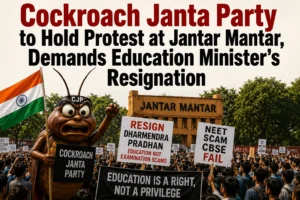 Read more about the article Cockroach Janta Party to Hold Protest at Jantar Mantar, Demands Education Minister’s Resignation