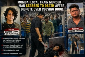 Read more about the article Mumbai Local Train Murder: Man Stabbed to Death After Dispute Over Closing Door