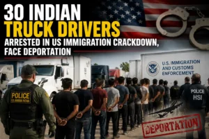 Read more about the article 30 Indian Truck Drivers Arrested in US Immigration Crackdown, Face Deportation
